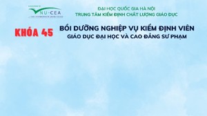 Bồi dưỡng nghiệp vụ kiểm định viên giáo dục đại học và cao đẳng sư phạm Khóa 45 (Đợt 3 năm 2024)